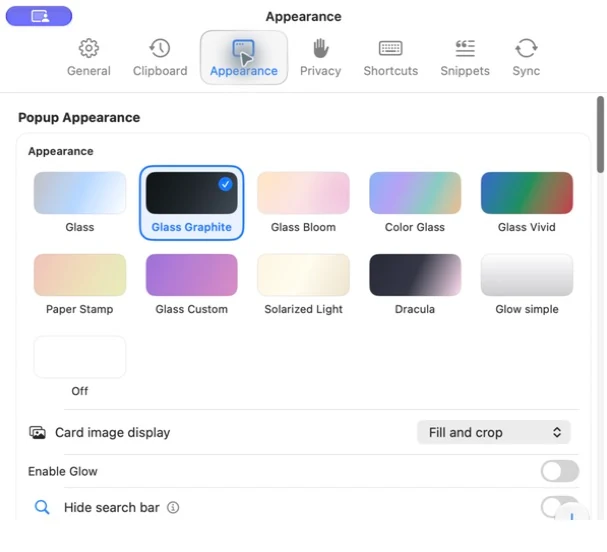Choose the appearance and layout that fit your workspace.